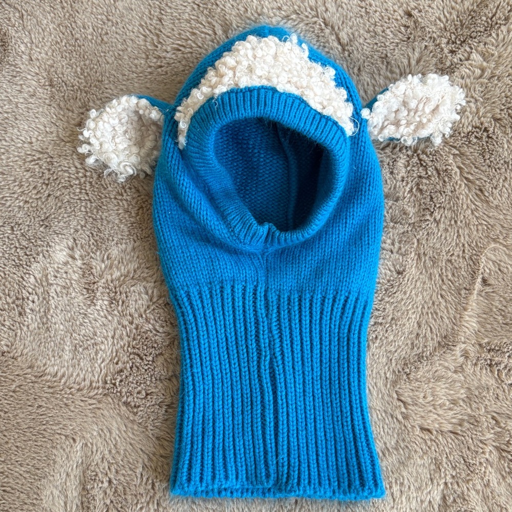 Kid’s Cozy Blue Knit Hooded